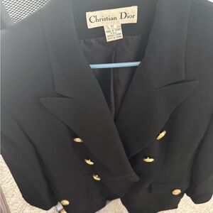 Dior Black Blazer with Gold Buttons